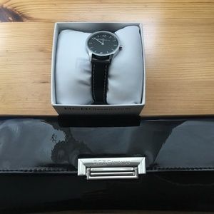 BCBG Carlie Clutch & Watch Black NWT MINT